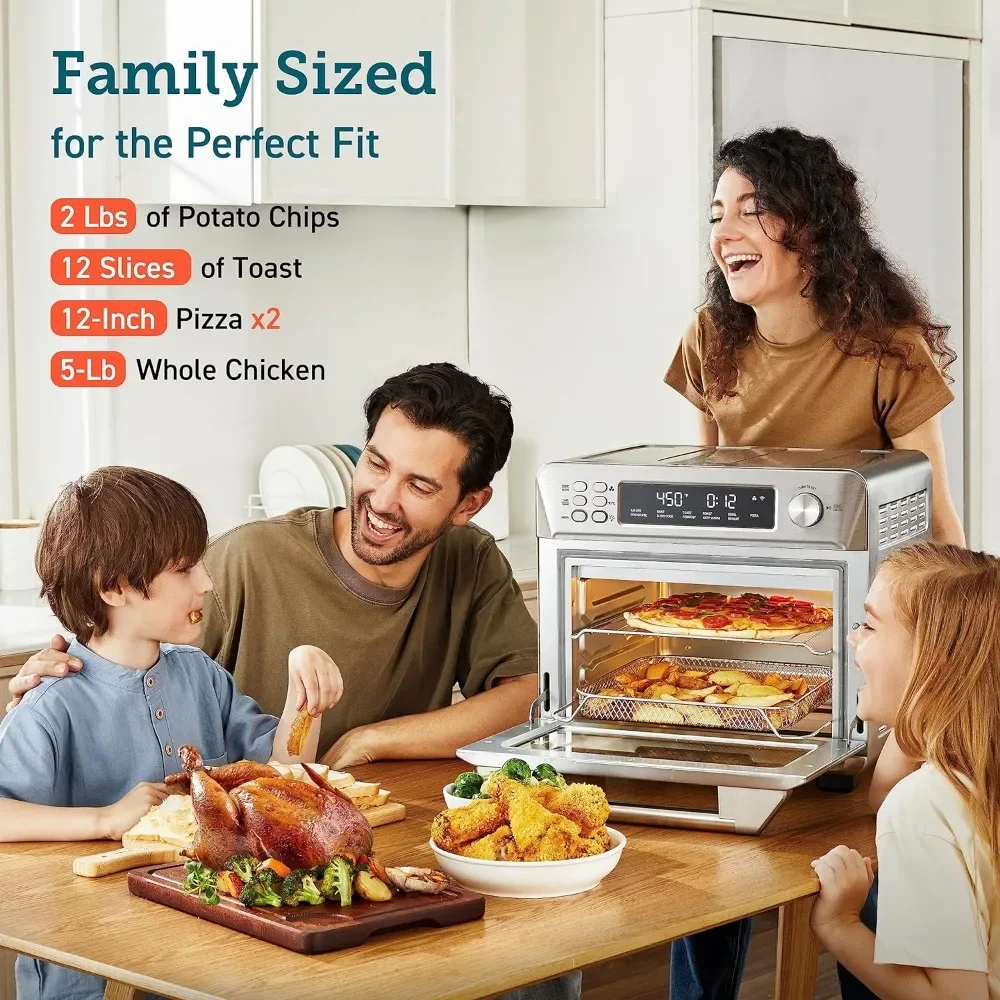 COSORI Toaster Oven Air Fryer Combo, 12-in-1, 26QT Convection Oven Countertop, Stainless Steel with Toast Bake and Broil 3