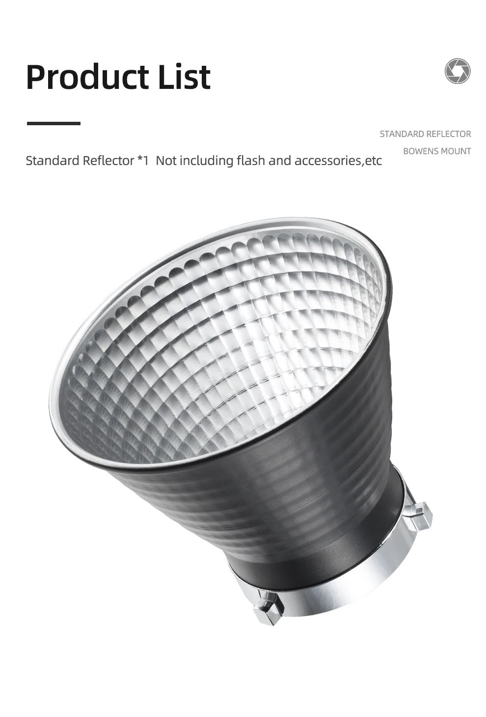 18cm Bowens Mount High Lighting Standard Reflector Lampshade Cover for SL-60W SL