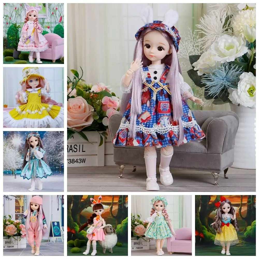 

Dress Up BJD Doll Dressing Doll with Clothes 1/6 BJD Removable Joints Doll 3D Eyes Removable Joints Kids Toy