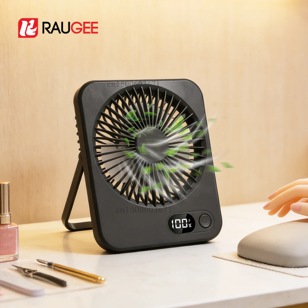 Mini Portable USB Rechargeable Wall Mount Hanging 5 Gear Student Desk Office Camping Table Fan_voghion.com