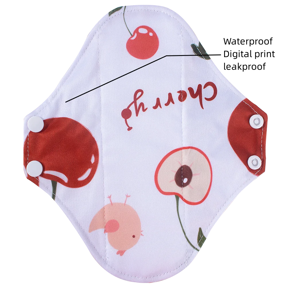 Women's Sanitary Pads All Cotton Breathable Leakproof Reusable Washable 5PCS