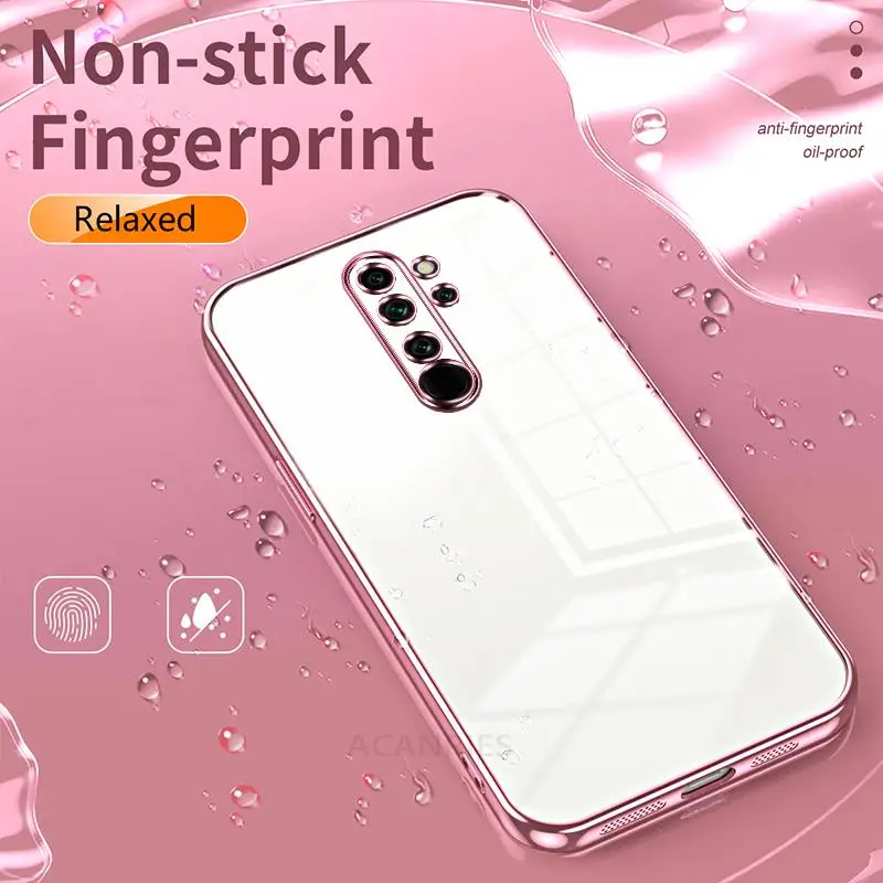 Luxury Plating Transparent Soft Silicone Phone Case – Clear Back Cover