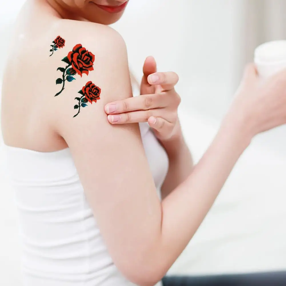 

for Women Tattoo Sticker Tattoo Gift 3D Temporary Waterproof Temporary Tattoo Sticker Body Art Tattoos Butterfly Rose Flower