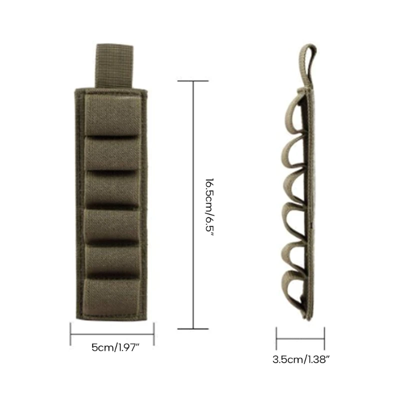 6 Round Shotguns 12 Gauge Reloads Holder Adhesive Backing Sticker Cartridge Shoot Organizers