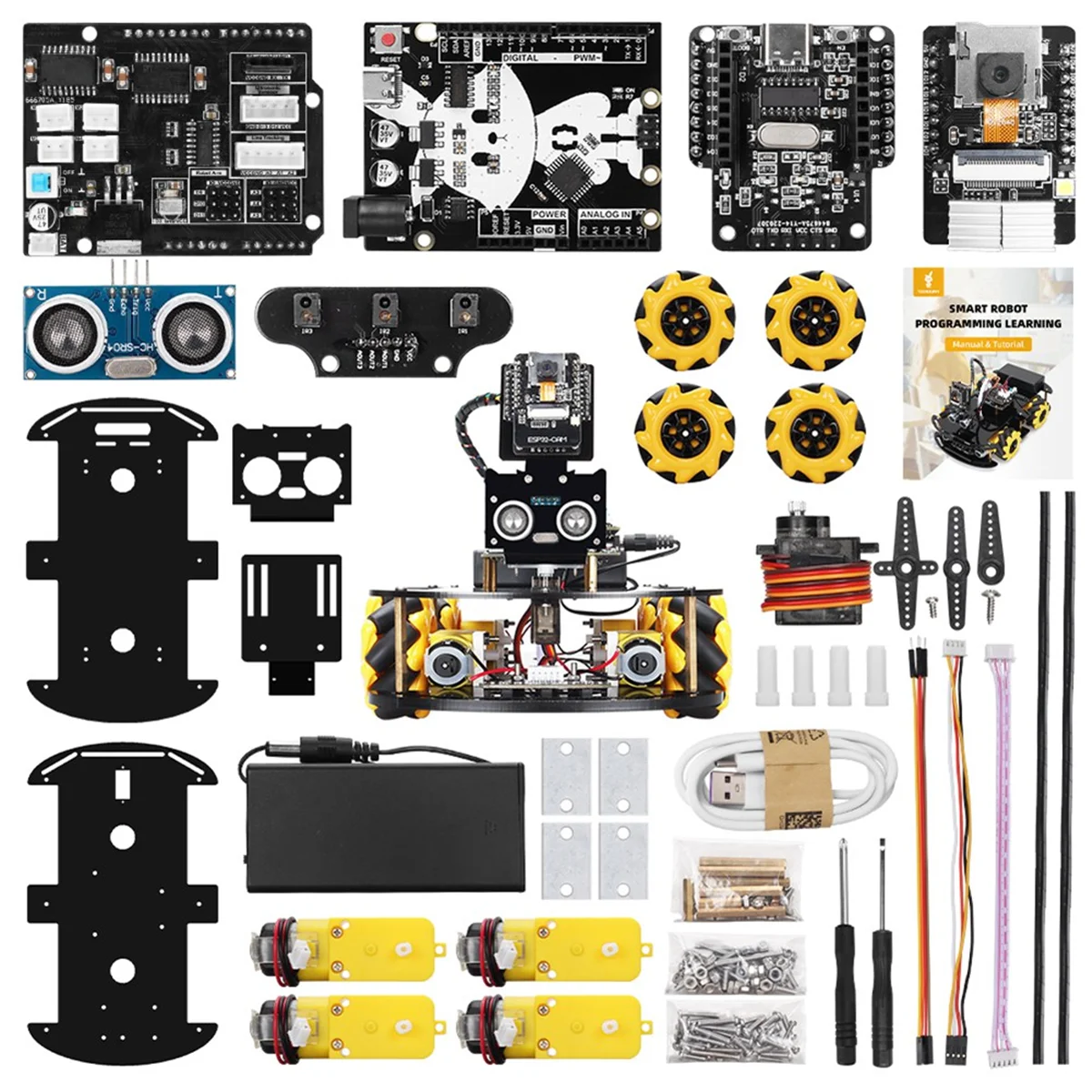 Robotic Starter Car Kit for Arduino Programming with ESP32 Cam, Learning and Develop Smart Automation Complete Kit