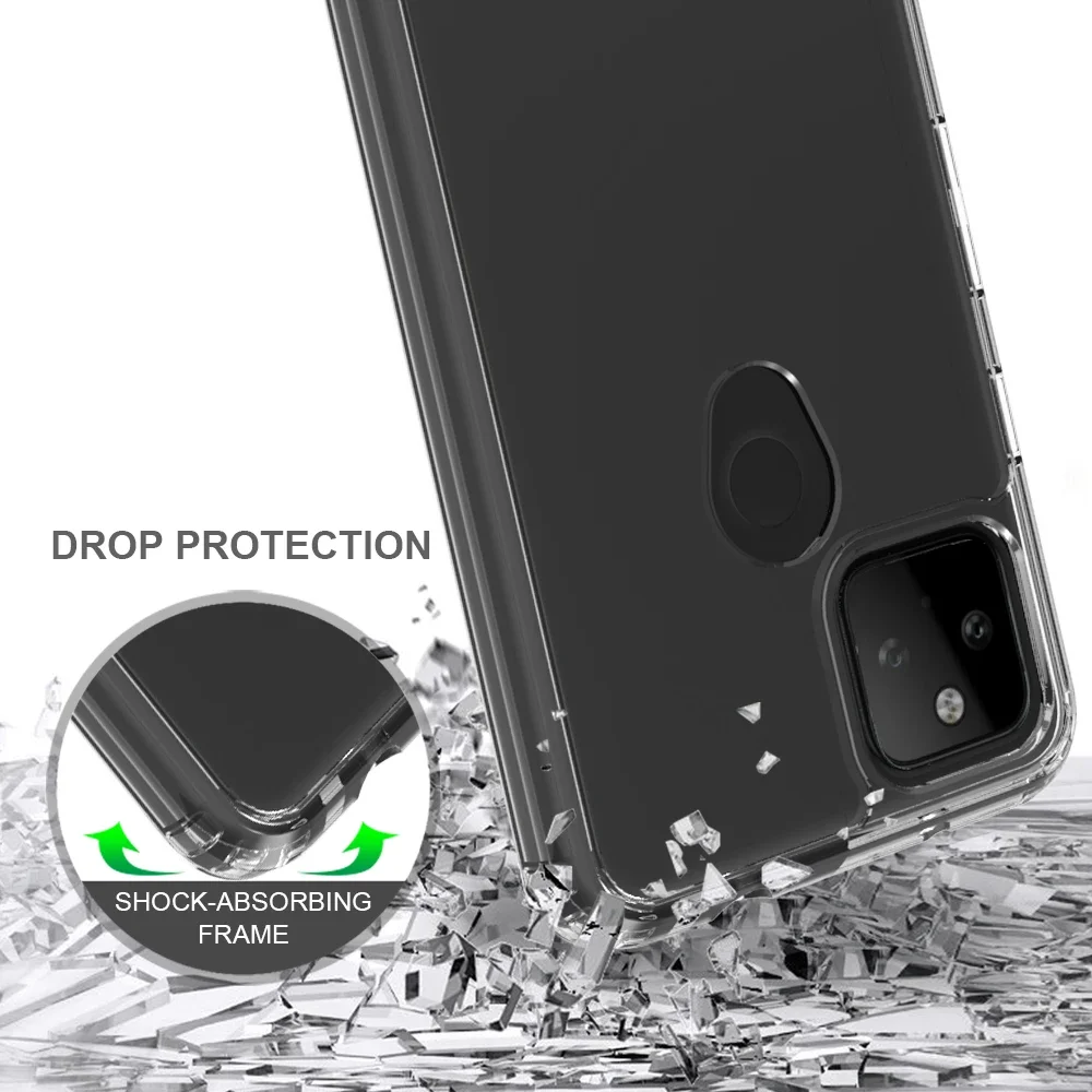 Hybrid Shockproof Air Cushion Case with Crystal Clear Acrylic Back