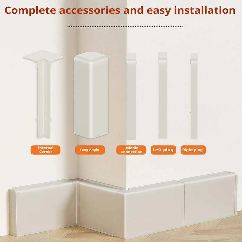 Aluminum alloy skirting board ultra-thin buckle type extremely narrow foot line 3cm 4cm 5cm 6cm metal stainless steel foot line