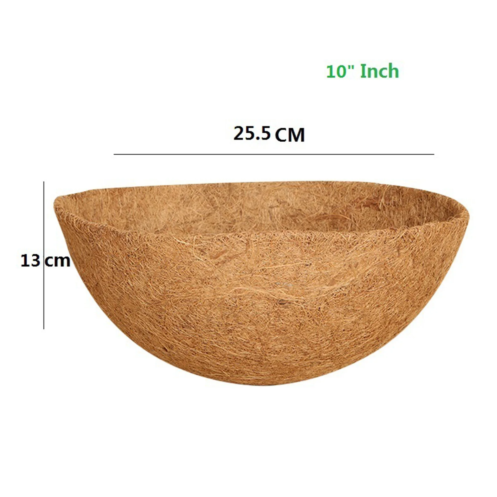 Description Picture 6 of item1PCS Round Hanging Basket Coco Liner Coconut Fiber Replacement Flower Basket For Home Gardening, Balcony Gardens, Wedding Decor