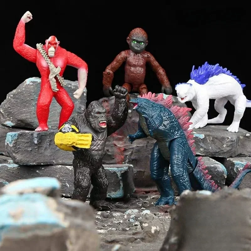 

Коллекционная мини-игрушка Playmate Godzilla Wars King Kong 2 из камня, ящерица, Горилла, маленькая обезьянка, Коллекционная модель, подарок, 2024