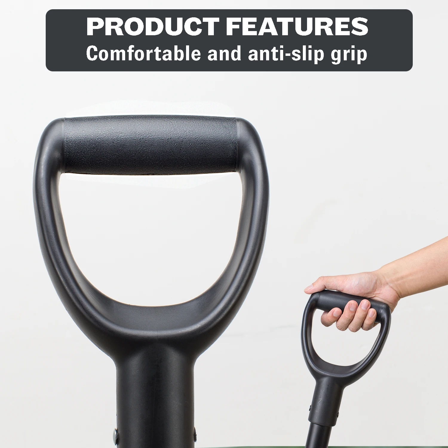 45 Inches Long Handle Spading Fork, Pitch Fork, 4-Tine Heavy Duty Garden Fork with Ergonomic No-Slip D-Grip Handles 6