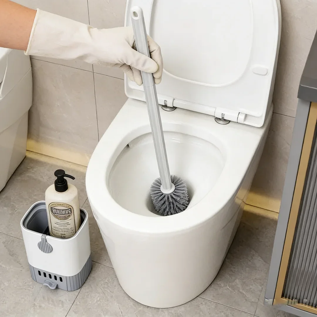 Wall Mount Toilet Brush Slim Holder image 1