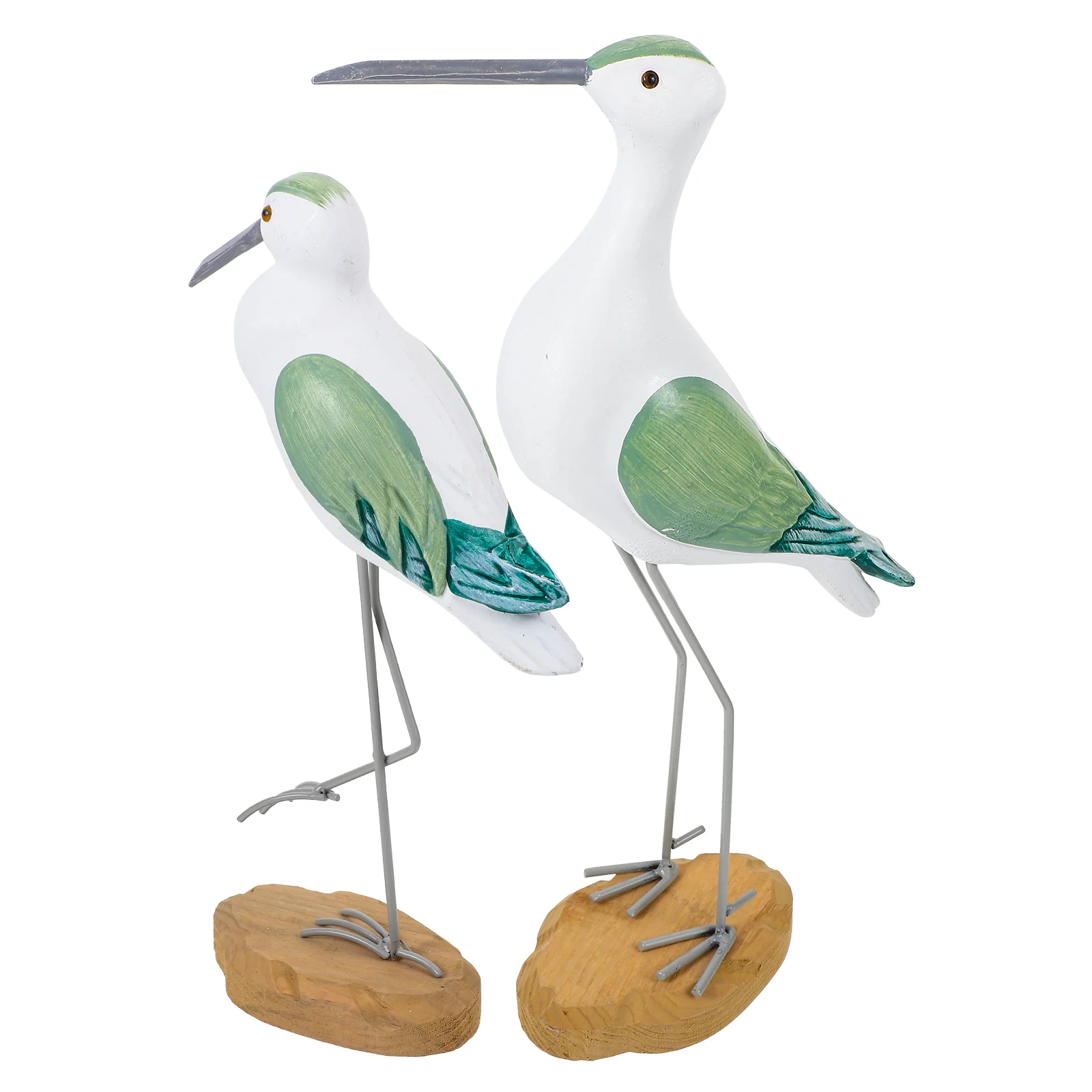 

Wooden Seagull Figurine Bird Craft Ornament Lifelike Seagull Ornament Desktop Sculpture Office Patio Lawn Yard Decoration