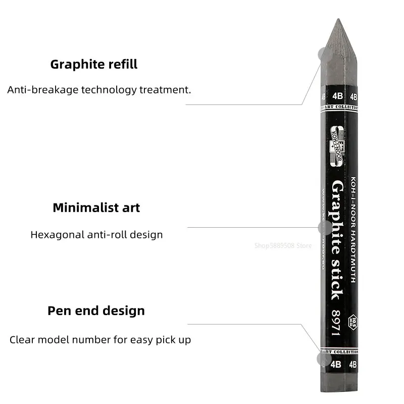 Hexagonal Graphite Pencil HB2B4B6B Sketching Sketching Drawing Full Lead Stick Art Student Exam Drawing Wood-free Pencil