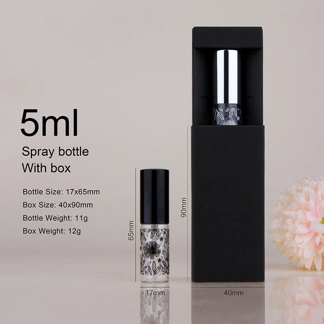 50 PCS Perfume Bottle Spray Bottle Perfume Bottle Empty Bottle, Capacity:5ml