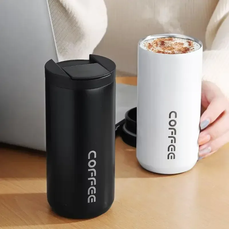 Stainless Steel Insulated Thermos Cup Coffee Mug with Lid
