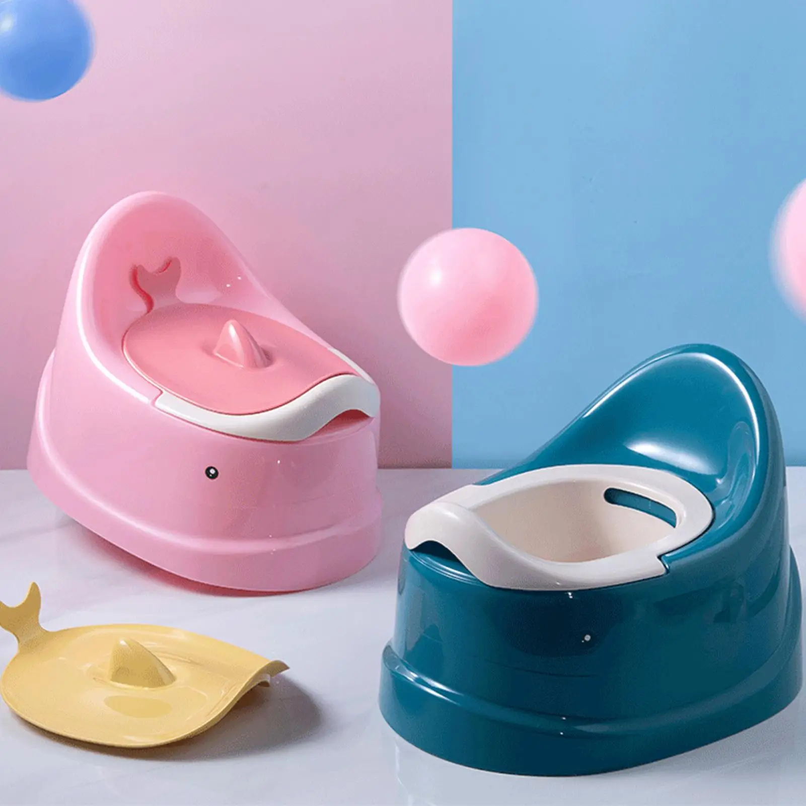 1pc Portable Toddler Potty Baby Toilet Trainer Training Toilet For Travel Stable And Safe Oval Bottom Design Non Slip Potty