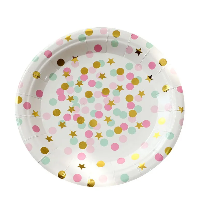 

Disposable Tableware Set for Birthday Party, Paper Cup, Adult Wedding Decorations, Baby Shower