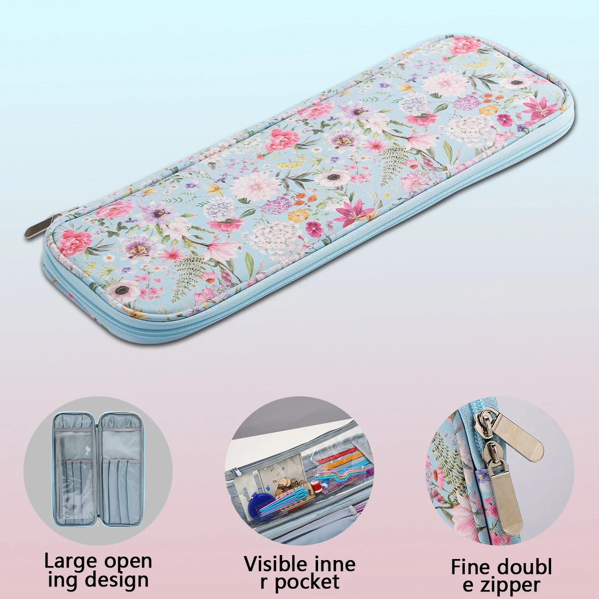Empty Knitting Needles Storage Bag Knitting Kit Case Organizer Bag For Crochet Hooks Sewing Accessories Kit Women Gift knitting tool organizer yarn storage bag yarn storage organizer yarn holder