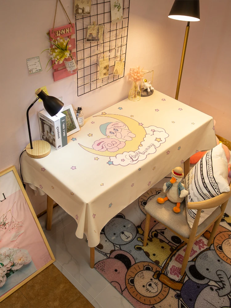 backdrop Tablecloth Sanrio Cinnamoroll cartoon room waterproof book tablecloth home living rectangular table linen birthday part 4
