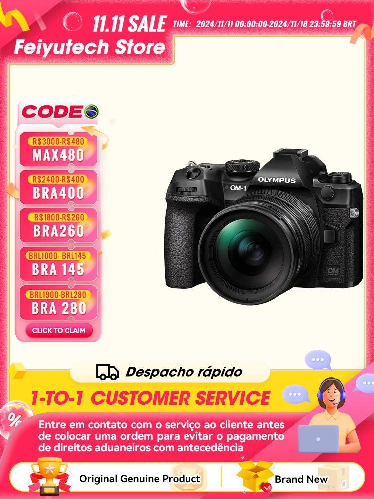 Olympus System OM-D OM-1 Mirrorless Camera Digital Camera Compact Professional Photography 20.30mp 4K Video