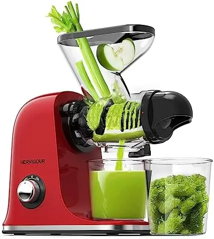 

Masticating Juicer Machine, 3.2" Wide Chute Cold Press Juice Extraction for Fruits and Vegetables, BPA-Free and Easy to Clea Oll