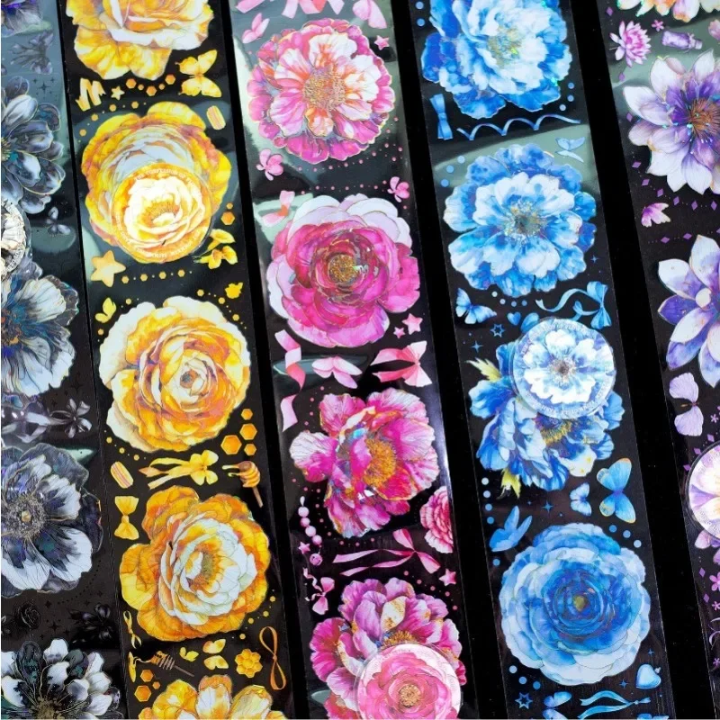 1Roll 2M Adhesives large Flower handbook PET Decoration Material loop sticker Scrapbook cut 60mm*2m Tape Flower confession 2