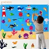 45Pcs/Set Under The Sea Teaching Felt Board Story Marine Animals Shark Mermaid Diver Early Education Birthday Gift for Kids 1