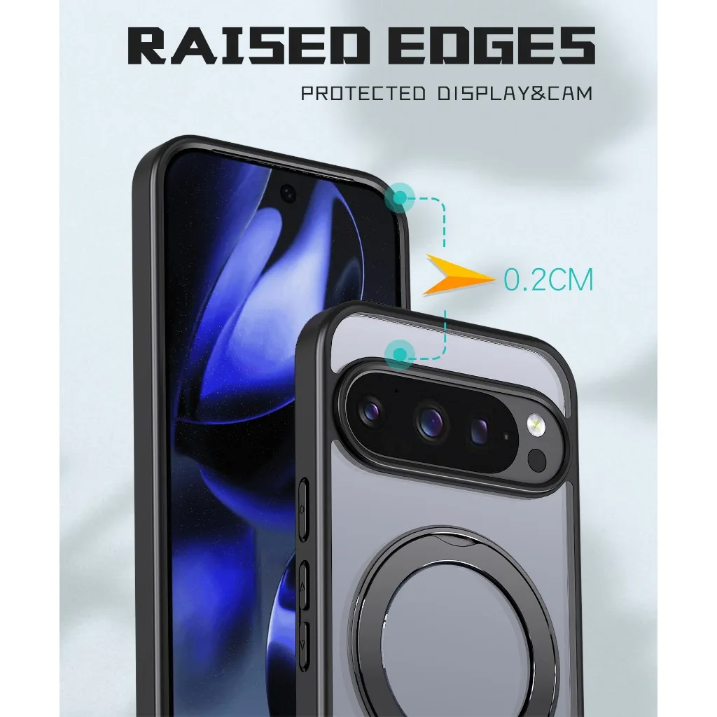 360° Rotating Magnetic Phone Case with Kickstand and Shockproof Cover