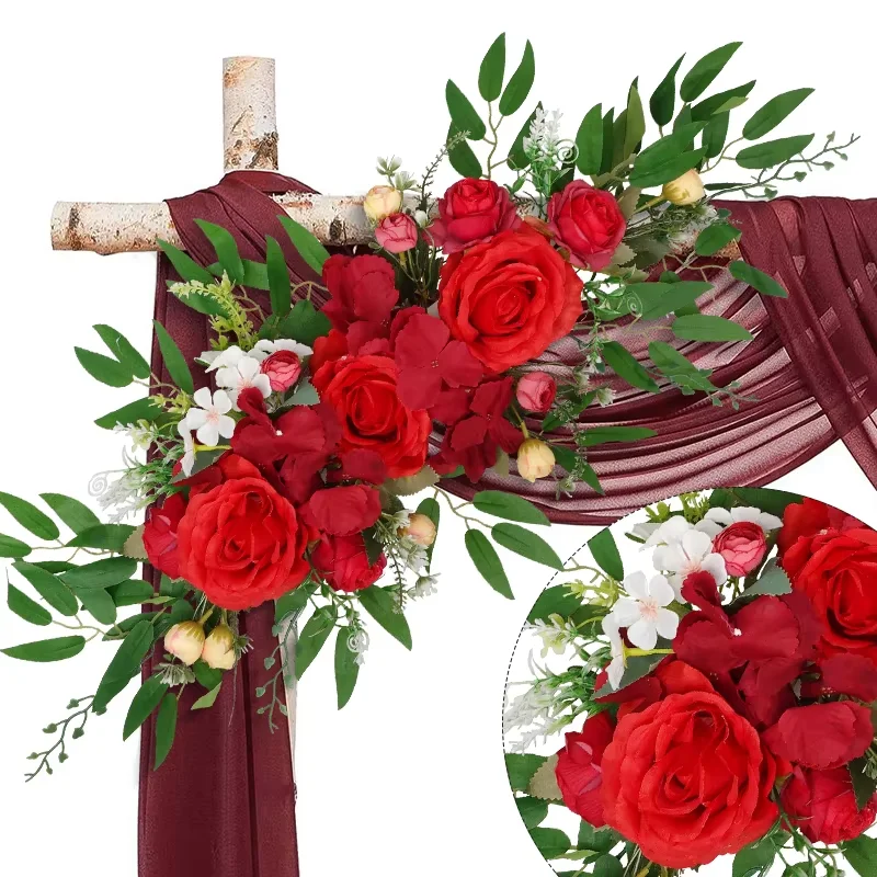 Künstliche Rosen für Hochzeitsbogen-Dekorationen, Feiern, Hotel-Bühnendekoration, Seidenblumen – Detail 10