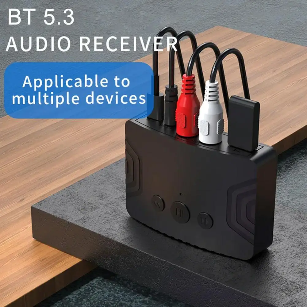 

Bluetooth 5.3 Receiver Wireless Audio Receiver U Disk RCA 3.5mm AUX Jack Stereo Music Receiver for Amplifer Speaker Headsets