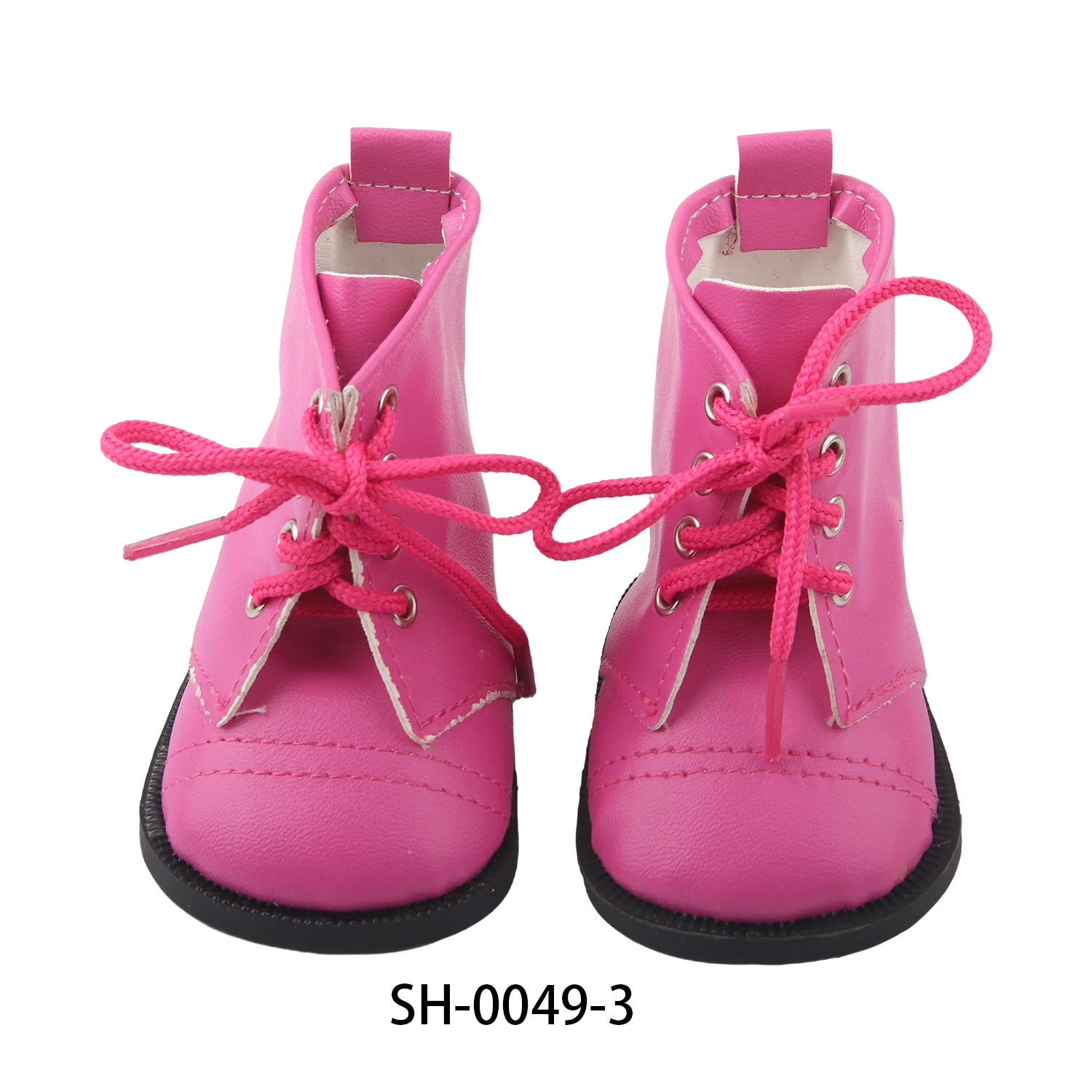 7Cm Doll Boots Pink Leather Cloth Denim Shoes Sneakers Fit 18 Inch American Doll&43cm Baby New Born Doll Girl`s Accessories Toy