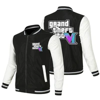 Grand Theft Auto VI Game Men's Baseball Jacket GTA6 Game Street Hip Hop Fashion Big Size Harajuku Casual Baseball Jacket 1