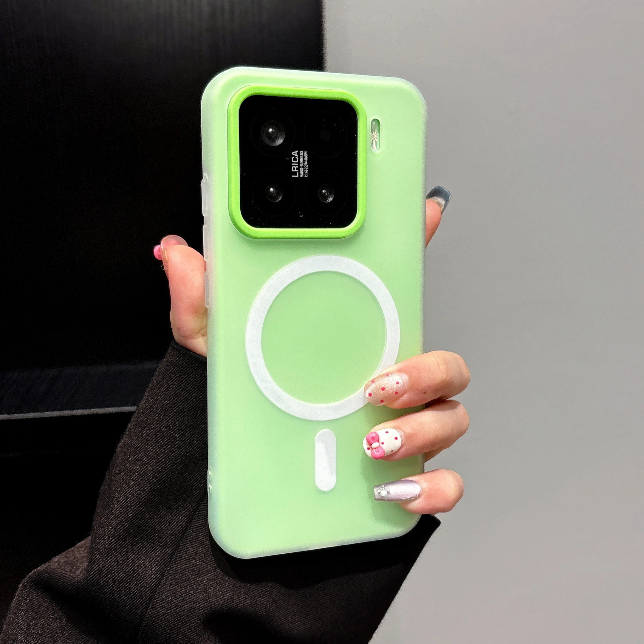 Magnetic Skin-Feel Wireless Charging Armor Case - Colorful Finish