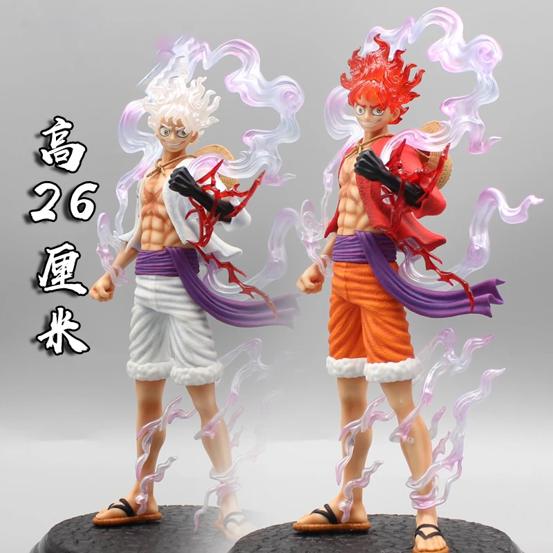 

Anime One Piece Figure Luffy Gear 5 Action Figure Sun God Luffy Nika Standing Position Pvc Action Figurine Statue Model Doll Toy