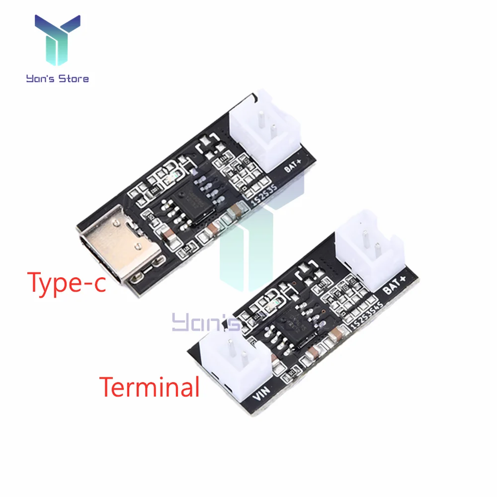 

DC Type-c 5V 500mA CN3085 Lithium Battery Charger Board Module With Protection Dual Functions 1A Li-ion Battery Charger