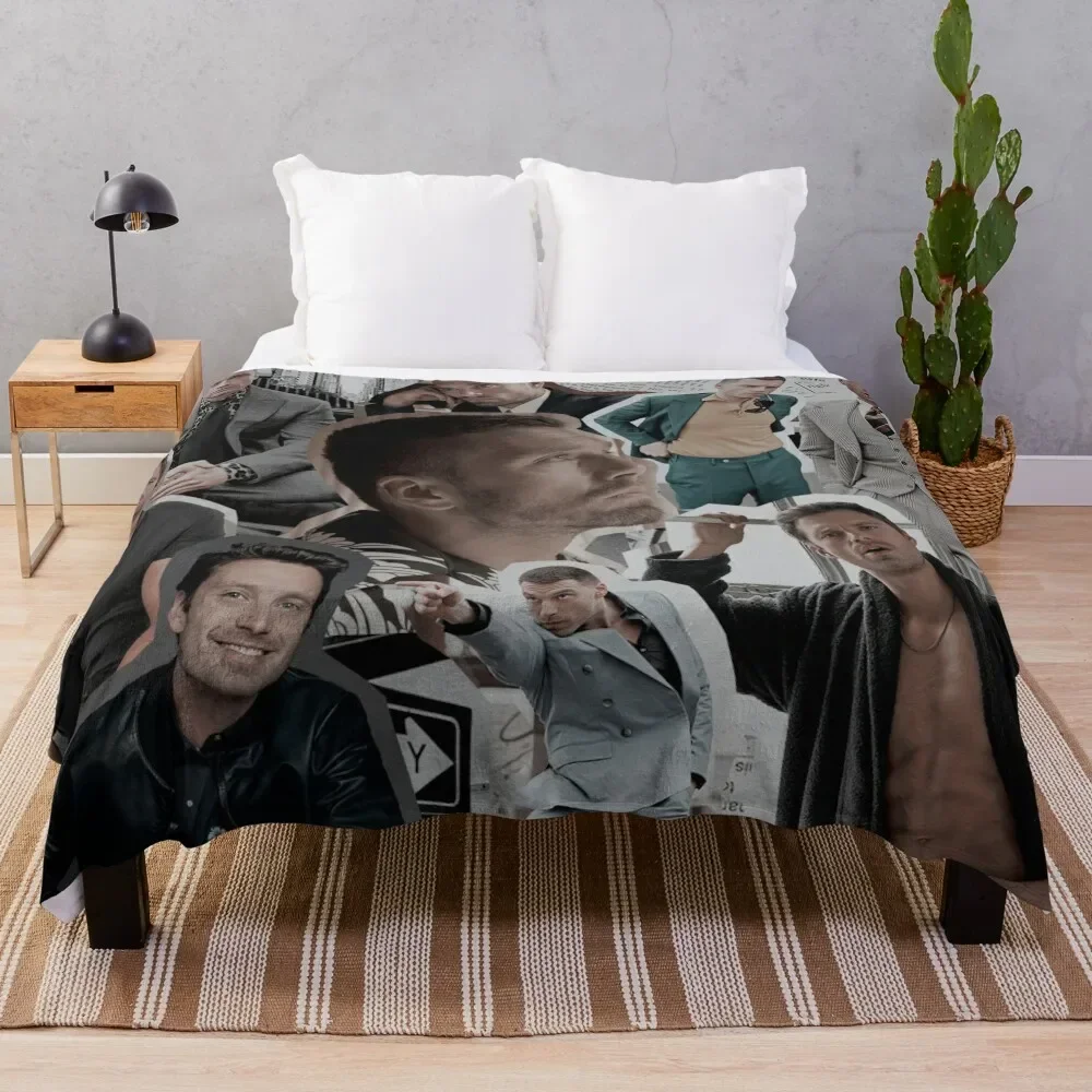 

sebastian stan Throw Blanket manga Luxury Designer Blankets
