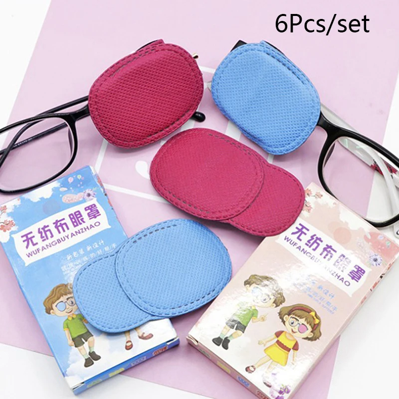 Eye Patch 6Pcs/Set Children Health Care Kids Child Occlusion Medical Lazy Eye Patch Eyeshade For Kids Strabismus Treatment Vision Care Kit