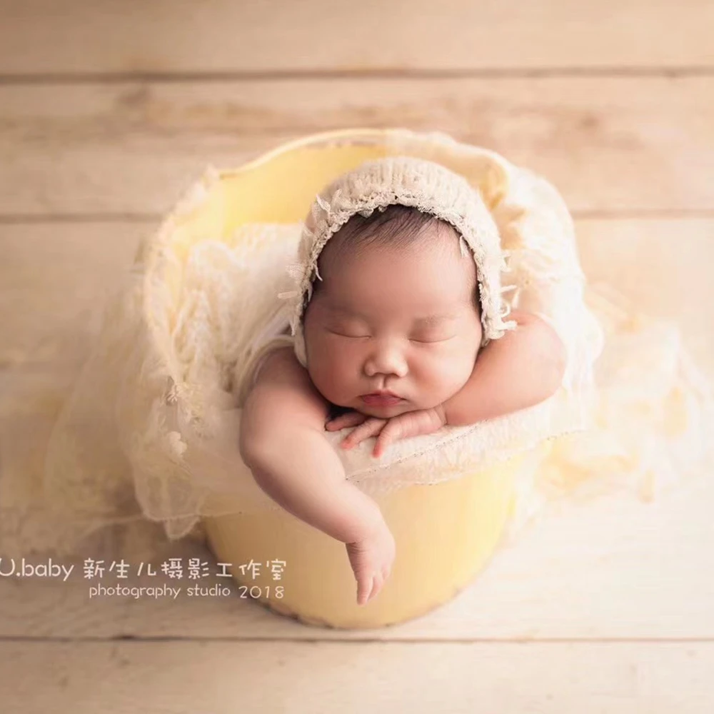 Mohair Baby Girl Hat with Lace Newborn Photography Props Crochet Baby Girl Bonnet Fotoshooting Newborn Hat Infant Accessories 6