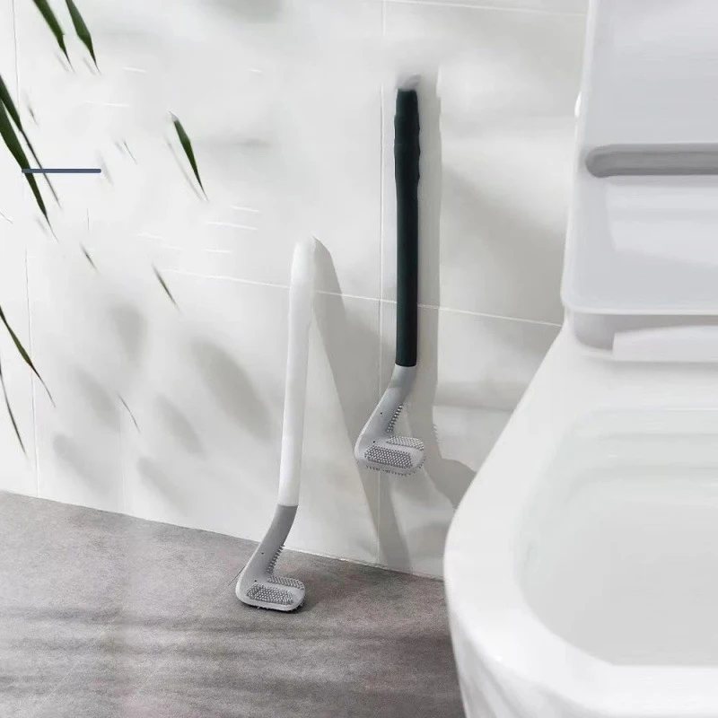 Enhanced Silicone Curved Bathroom Toilet Brush