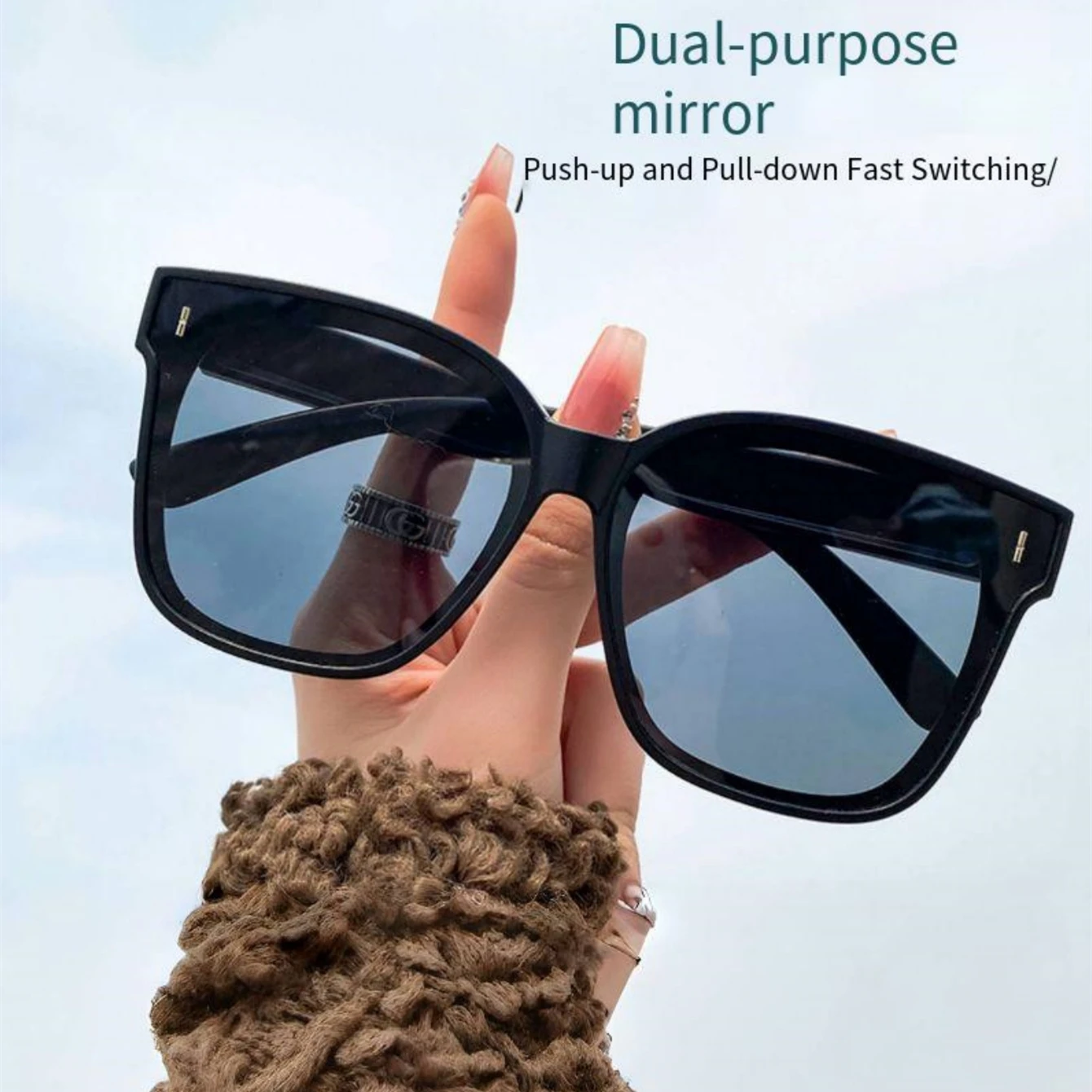 Neues Brillenset Myopie Mode Sonnenbrillen Big Frame Sonnenbrillen Online Celebrity Myopia Spezielles Brillenset. – Detail 2