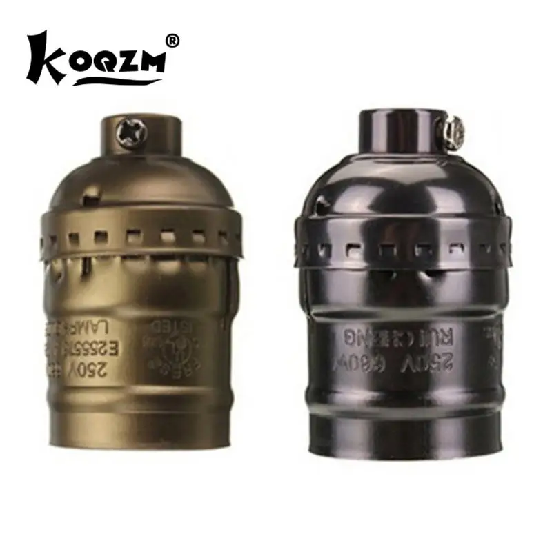 E27 Vintage Bronze Color Lamp Holder Pendant Light socket 110V 220V lamp base