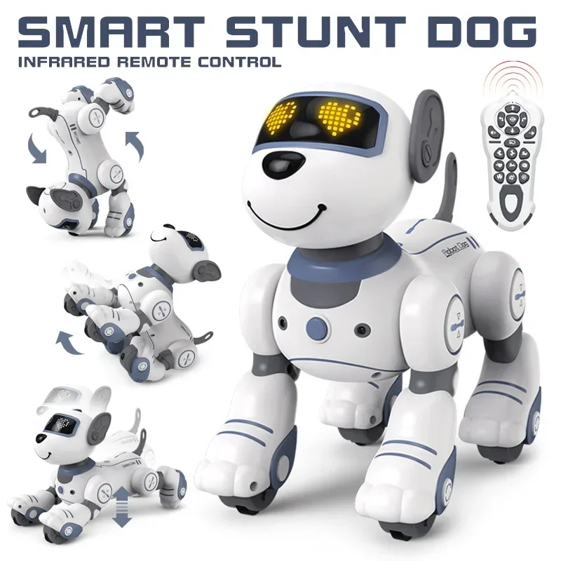 Funny RC Robot Electronic Dog Stunt Dog Voice Command Programmable Touch-sense Music Song Robot Dog for Children's Toys Robot 4