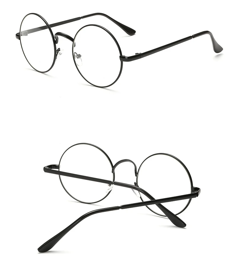Runde Metall-Dekorationsbrille für Damen und Herren, Modische Niedliche Luxus-Brillen für Ausflüge und Camping, Blaulichtfilter-Brille – Detail 7