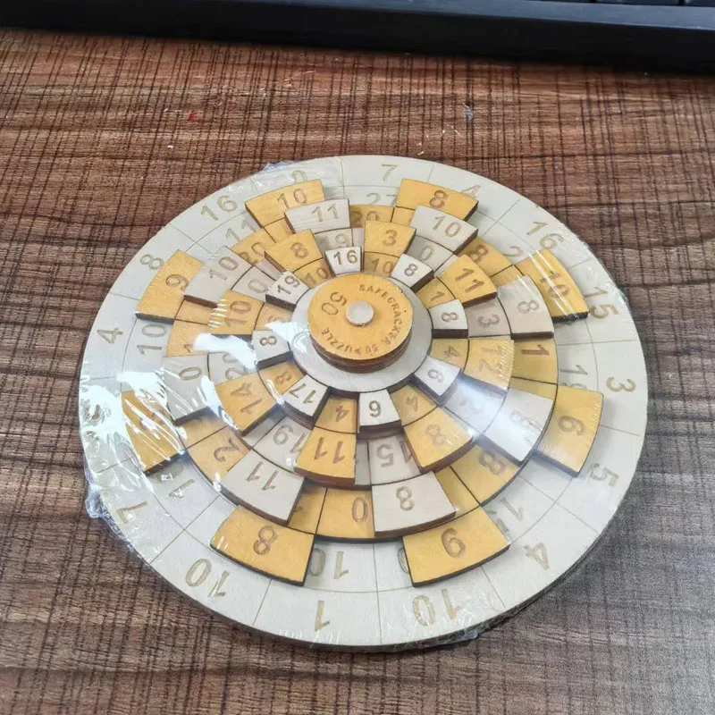 Turntable Digital Huarong Road Number Puzzle Wooden Montessori Toys IQ Test Brain Teasers Math Games For Kids Rompecabezas Ni&ntilde;os