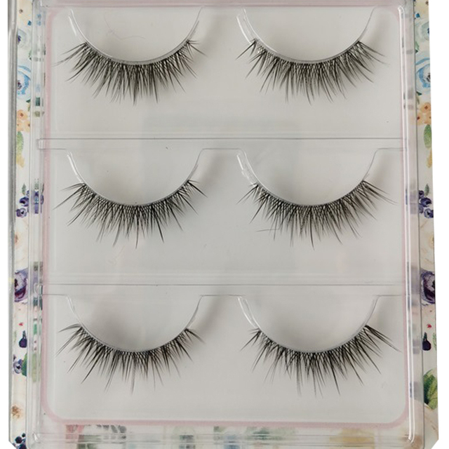 Wholesale Mink Eyelashes 3pair lashes invisible band mink lashes reusable false eyelashes Makeup in Bulk