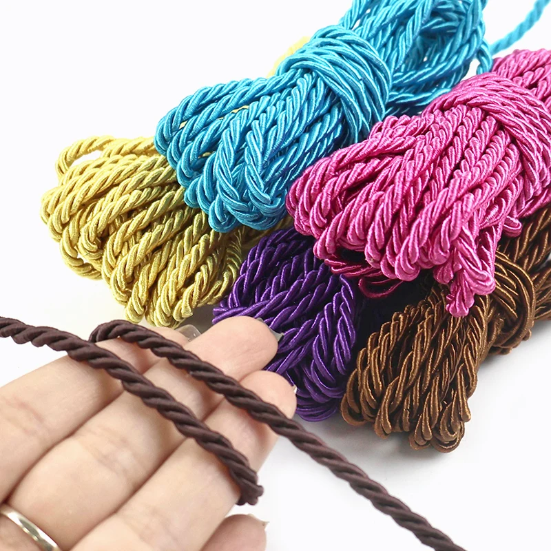 20/30미터 3mm 3가닥 꼬임 로프 가방 상자 꼬임끈 옷끈 홈 텍스타일 폴리에스터 끈 바느질 액세서리