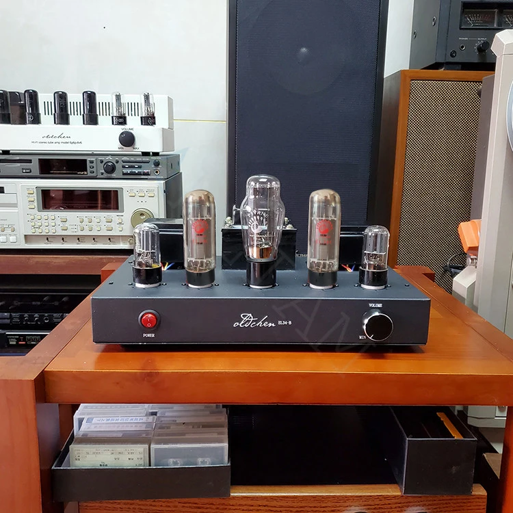 Oldchen EL34 Tube Amplifier Pure Class A  Handmade Home Theatre Vacuum Tube Amp with Bluetooth 5.0