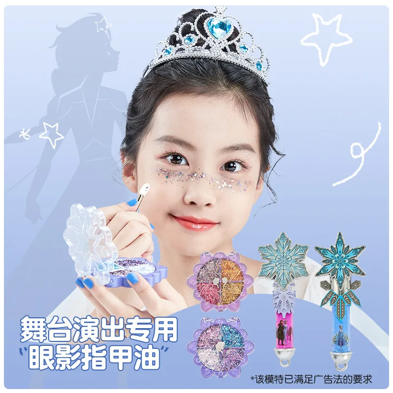 Disney new girls frozen 2 princess elsa Cosmetics Beauty  Set Toy performance eye kids princess Fashion Toys Play House Gift 4