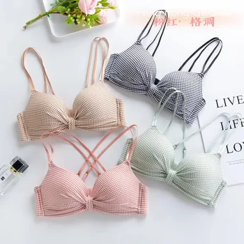 Cotton Brassiere Comfort Padded Bra Top Female Bralette Seamless Underwear Wire Free Bras for Women Sexy Lingerie Push Up Bras 1