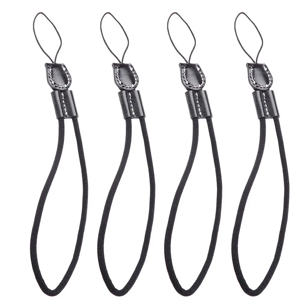 4개입 프리미엄 두꺼운 면 소재 카메라 손목 스트랩, 휴대폰, MP3, 키체인, 신분증, USB 플래시 드라이브용, 가볍고 안전한 목걸이형